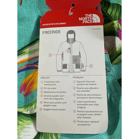 North face TightShip Insulated freeride Ski jacket sz XL c: mint mahalo NWT $249 - Picture 9 of 16